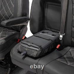 Citroen Relay Van Front Seat Covers Leatherette Tailored (2006-2022) Black 1025