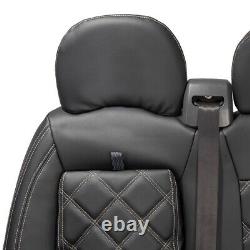 Citroen Relay Van Front Seat Covers Leatherette Tailored (2006-2022) Black 1025