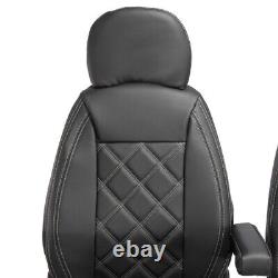 Citroen Relay Van Front Seat Covers Leatherette Tailored (2006-2022) Black 1025