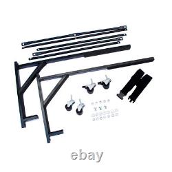 Clearance Universal Convertible Hardtop Stand Storage Trolley Black 050