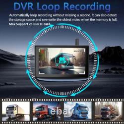 Digital Wireless 7 Touch Screen DVR Monitor Hitch Solar Backup Camera For Truck