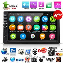 Double Din 7 Android 6.0 Car Stereo Sat Nav GPS WIFI Player AM FM Radio +Camera