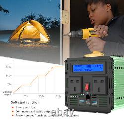 EDECOA Power Inverter 12V to 240V Pure Sine Wave 1000W converter LCD USB Port UK