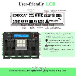 EDECOA Power Inverter 3500W 7000W Pure Sine Wave 12V dc to ac 240V LCD Display