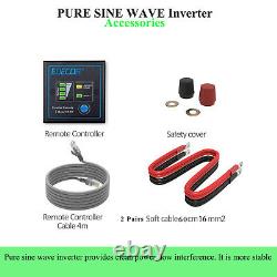 EDECOA Power Inverter 3500W 7000W Pure Sine Wave 12V dc to ac 240V LCD Display