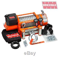 ELECTRIC WINCH 12V RECOVERY 4x4 17000 lb WINCHMAX ORIGINAL ORANGE WINCH REMOTE