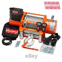 ELECTRIC WINCH 12V RECOVERY 4x4 17000 lb WINCHMAX ORIGINAL ORANGE WINCH REMOTE