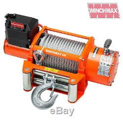 ELECTRIC WINCH 12V RECOVERY 4x4 17000 lb WINCHMAX ORIGINAL ORANGE WINCH REMOTE