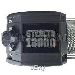 Electric Winch Stealth 13000lb 12v Steel Rope Wireless Recovery 4x4 UK Seller