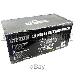 Electric Winch Stealth 13000lb 12v Steel Rope Wireless Recovery 4x4 UK Seller