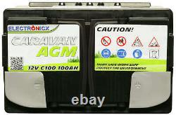 Electronicx Caravan Edition Batterie AGM 100AH 12V Wohnmobil Boot Versorgung
