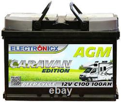 Electronicx Caravan Edition Batterie AGM 100AH 12V Wohnmobil Boot Versorgung