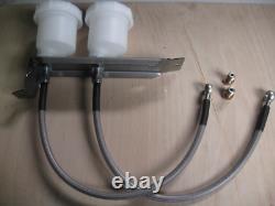 Escort Mk1, Brake Reservoir Bracket, 2 Girling Type Reservoirs, Goodridge Pipes