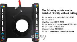 FOR Ford Transit 2014-2024 MOTORHOME SEAT SWIVEL BASE TURNTABLE ROTATABLE