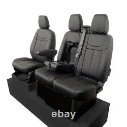 Fits Ford Transit Custom Front Seat Covers Leatherette (2023 Onwards) Black 1117