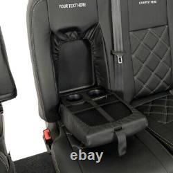 Fits Ford Transit Custom Limited Leatherette Front Seat Covers Inc Emb 237 Bem
