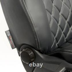 Fits Ford Transit Leader Front Seat Covers Leatherette (2014 Onwards) 883