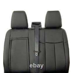Fits Ford Transit Van Mk8 Front Seat Covers Leatherette (2014 On) Black 1134