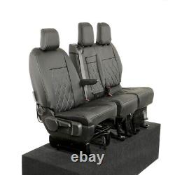 Fits Peugeot Expert Front Seat Covers Leatherette (2016 Onwards) Black 952