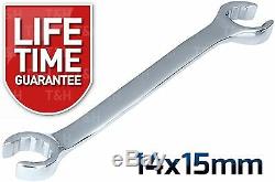 Flare Nut Spanner Set 7pc Brake Pipe Gas Fuel Spanner Flare Wrench 8-24mm