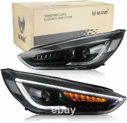 For Ford Focus Headlights 15-17 MK3 ST Head Lamps With Sequential Indicator LED