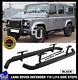For Land Rover Defender 110 L316 Side Steps Running Board Black Fire & Ice Style