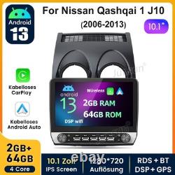 For Nissan Qashqai J10 2006-2013 Android 15 Carplay Car Stereo Radio GPS 2+64GB