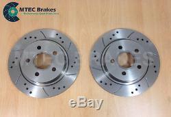 Ford Focus ST225 2.5 MTEC Drilled Grooved Brake Discs Front Rear & Mintex Pads