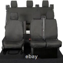 Ford Transit Custom Crew Cab Front & Rear Seat Covers (2013-2023) Black 102 131