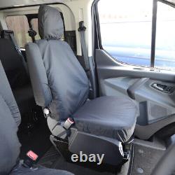 Ford Transit Custom Sport Front & Rear Seat Covers (2013 Onwards) Black 275 131