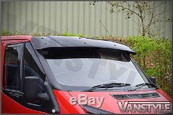 Ford Transit Mk6 00-07 Black Solid Sunvisor Sun Visor Wind Deflector Tourneo