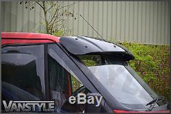 Ford Transit Mk6 00-07 Black Solid Sunvisor Sun Visor Wind Deflector Tourneo