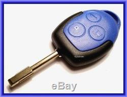 Ford Transit Mk7 3 Button Blue Remote Key Fob, 2006-2014, Original And New