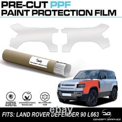Front Wings Stone Guard PPF Paint Protection Film For Land Rover Defender 90