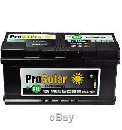 GELBatterie 140Ah Solarbatterie GEL 12V ProSolar Wartungsfrei statt 120Ah 110Ah