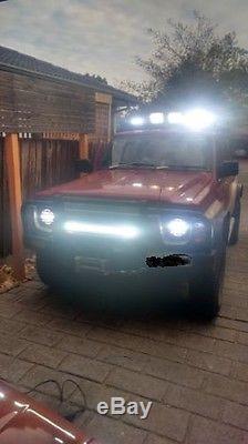 GQ MQ Y60 PATROL 2X 7'' 105W LEGAL Round LED DRL+TURN Headlights