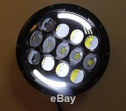 GQ MQ Y60 PATROL 2X 7'' 105W LEGAL Round LED DRL+TURN Headlights