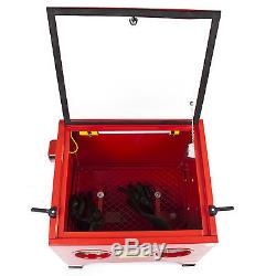 Garage Workshop Portable Bead Grit Sand Silica Shot Blasting Polishing Cabinet