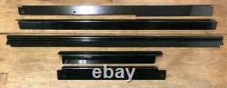 Gloss BLACK FRONT MIDDLE & REAR carpet retainer trims fits Land Rover Defender