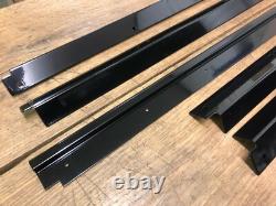 Gloss BLACK FRONT MIDDLE & REAR carpet retainer trims fits Land Rover Defender
