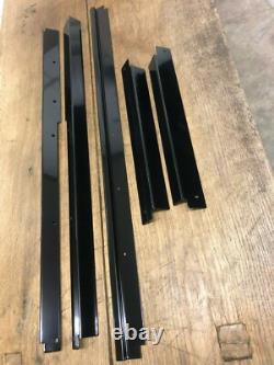 Gloss BLACK FRONT MIDDLE & REAR carpet retainer trims fits Land Rover Defender