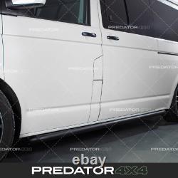 Gloss Black Stainless Side Bars Guard Rails For Vw Transporter T5 T5.1 Lwb 03-15