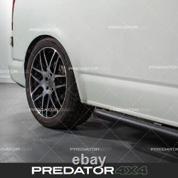 Gloss Black Stainless Side Bars Guard Rails For Vw Transporter T5 T5.1 Lwb 03-15