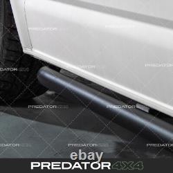 Gloss Black Stainless Side Bars Guard Rails For Vw Transporter T5 T5.1 Lwb 03-15