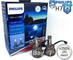 H7 LED PHILIPS X-tremeUltinon gen2 6000K +250% Car Headlight Bulbs PX26d +CANbus