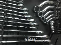 HILKA 50pc large Spanner wrench Set Metric combination ring open end obstruction