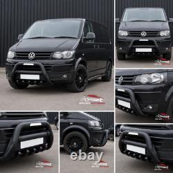 Heavy Duty Front Black Bull Bar VW Transporter T5 & T6 2016+