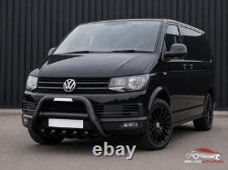 Heavy Duty Front Black Bull Bar VW Transporter T5 & T6 2016+