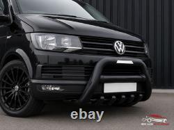 Heavy Duty Front Black Bull Bar VW Transporter T5 & T6 2016+
