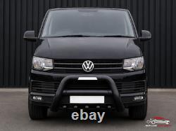 Heavy Duty Front Black Bull Bar VW Transporter T5 & T6 2016+